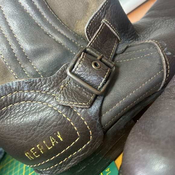 Vintage Replay Footwear leather moto / riding boots - Picture 3 of 15